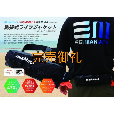 画像1: EGI MANIACS 腰巻タイプモーゲットウエスト 国土交通省型式承認品【別注ブルーストーム】